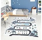 Playful Pals Kids Kinderkamer Crème vloerkleed - Stad