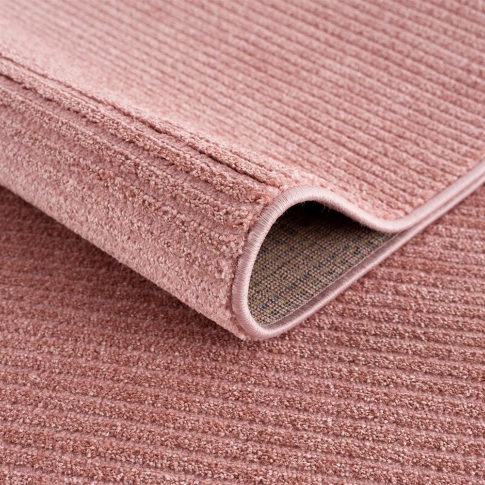 JUNIUS MODERN ROZE VLOERKLEED EFFEN GESTREEPT