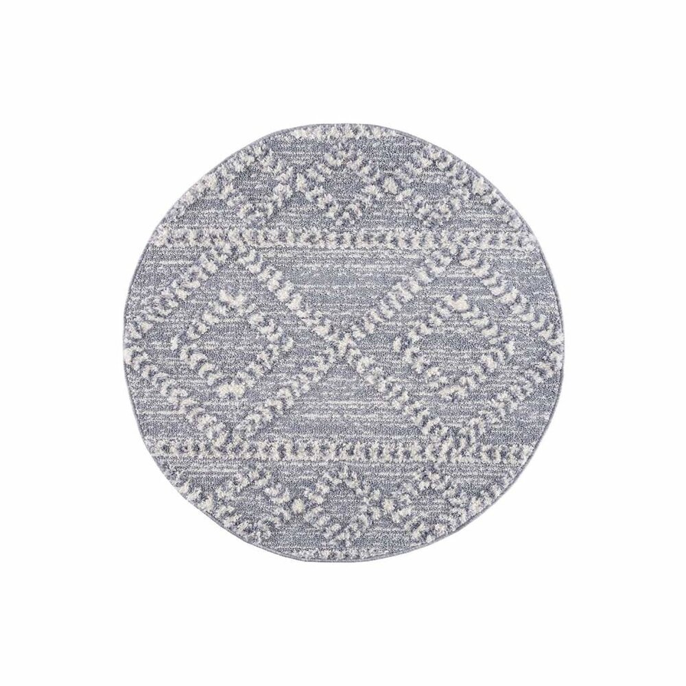 Solace Hoogpolig Grijs vloerkleed - Geruit Solace Hoogpolig Grijs vloerkleed - Geruit