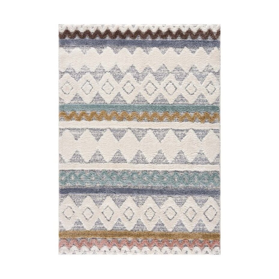 Solace Hoogpolig Multi vloerkleed - Geruit