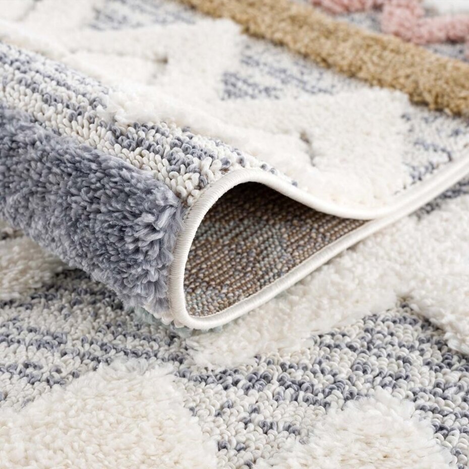 Solace Hoogpolig Multi vloerkleed - Geruit