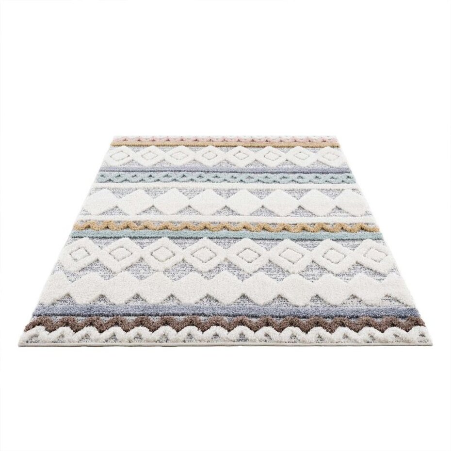 Solace Hoogpolig Multi vloerkleed - Geruit