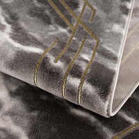 ROSALIA MODERN ZWART / GOUD VLOERKLEED MARMER DESIGN