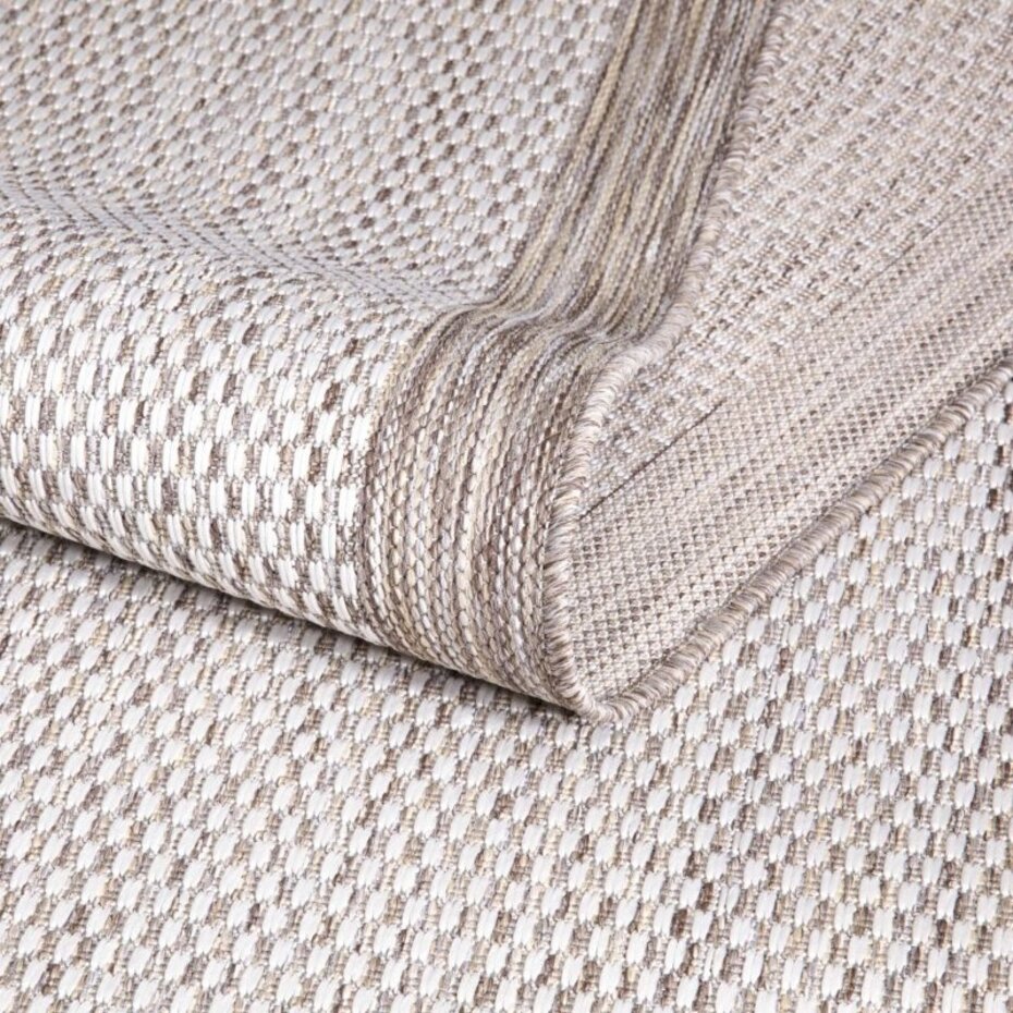 Lora Buitenkleed Kader Beige vloerkleed - Voor Binnen & Buiten