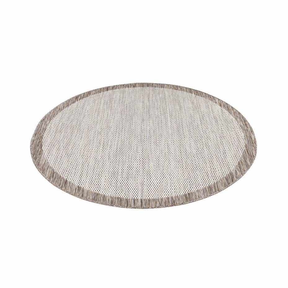 Lora Buitenkleed Kader Beige vloerkleed - Voor Binnen & Buiten