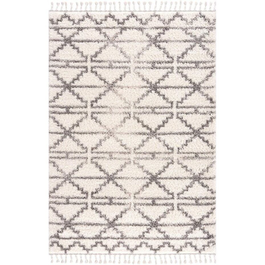 Calidia Hoogpolig Crème vloerkleed - Geruit Calidia Hoogpolig Crème vloerkleed - Geruit