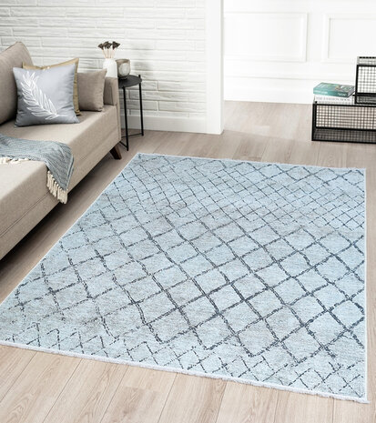 Adrasos Modern Beige - Bruin vloerkleed - Scandinavisch Design Wasbaar & Waterdicht