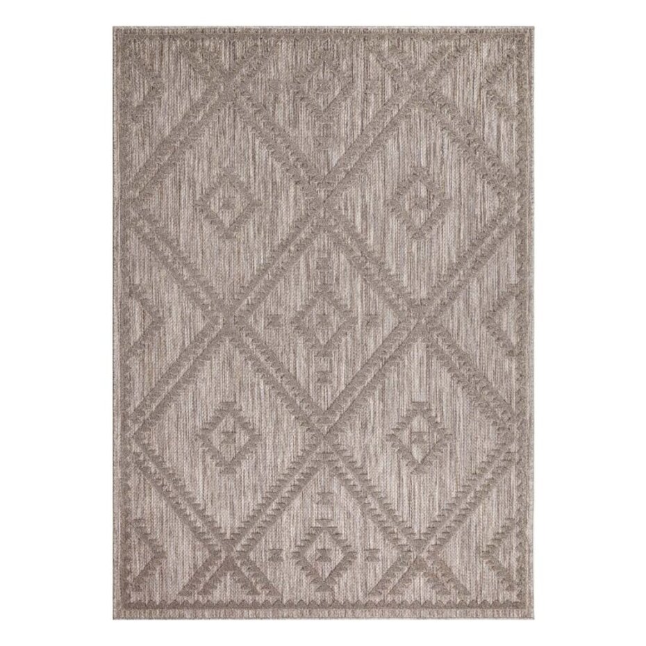 Caprenia Buitenkleed Geruit Bruin vloerkleed - Indoor & Outdoor