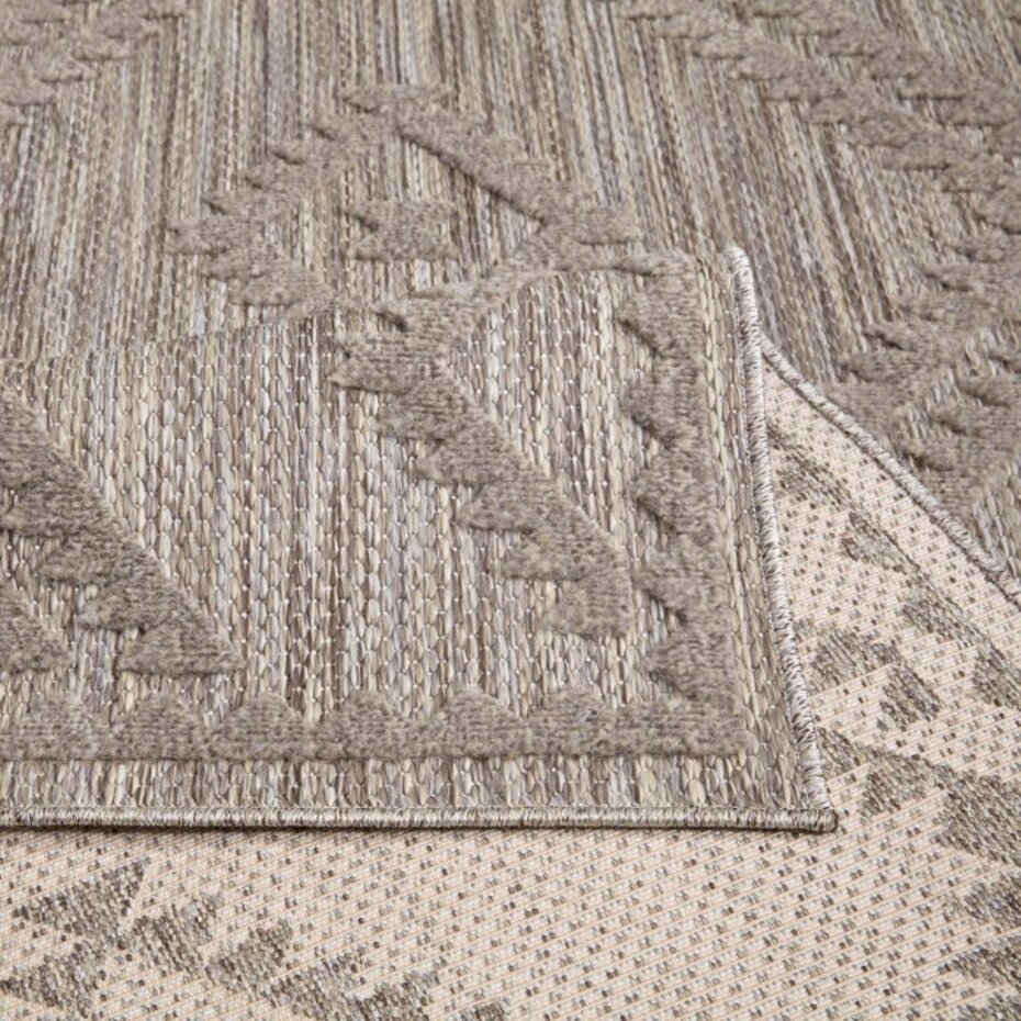 Caprenia Buitenkleed Geruit Bruin vloerkleed - Indoor & Outdoor