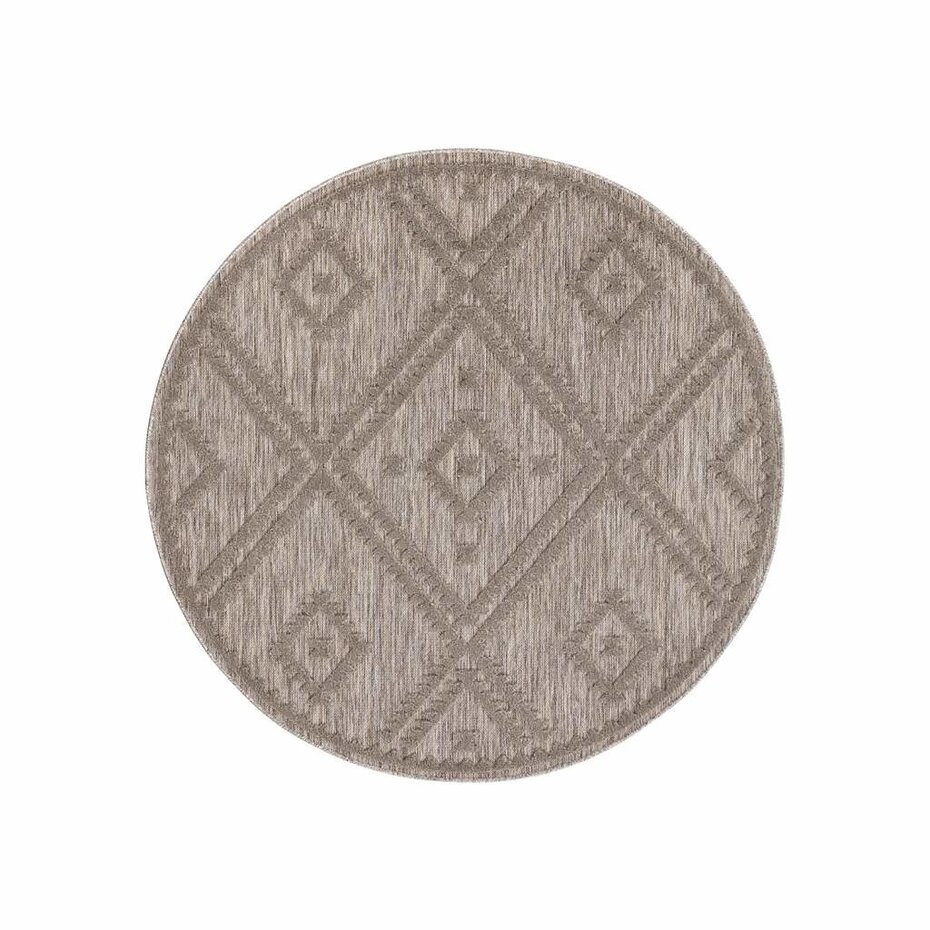 Caprenia Buitenkleed Geruit Bruin vloerkleed - Indoor & Outdoor
