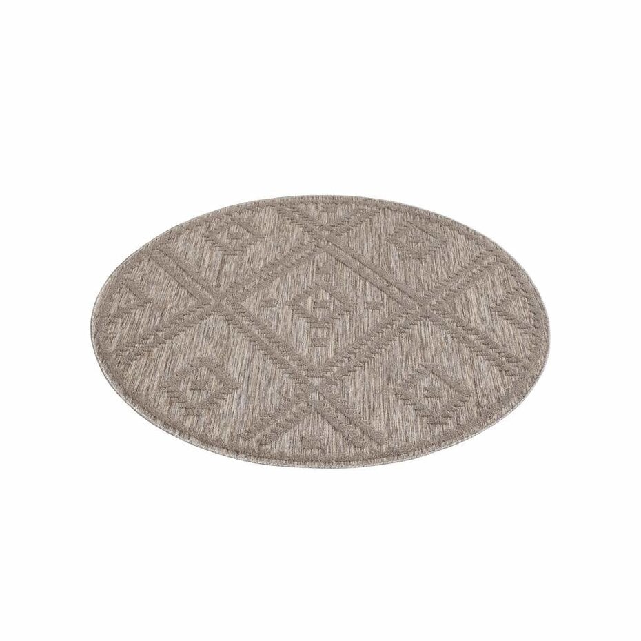 Caprenia Buitenkleed Geruit Bruin vloerkleed - Indoor & Outdoor