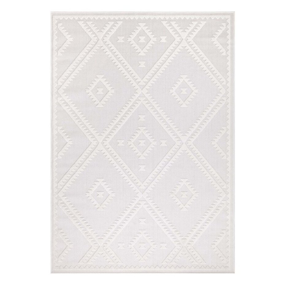 Caprenia Buitenkleed Geruit Crème vloerkleed - Indoor & Outdoor