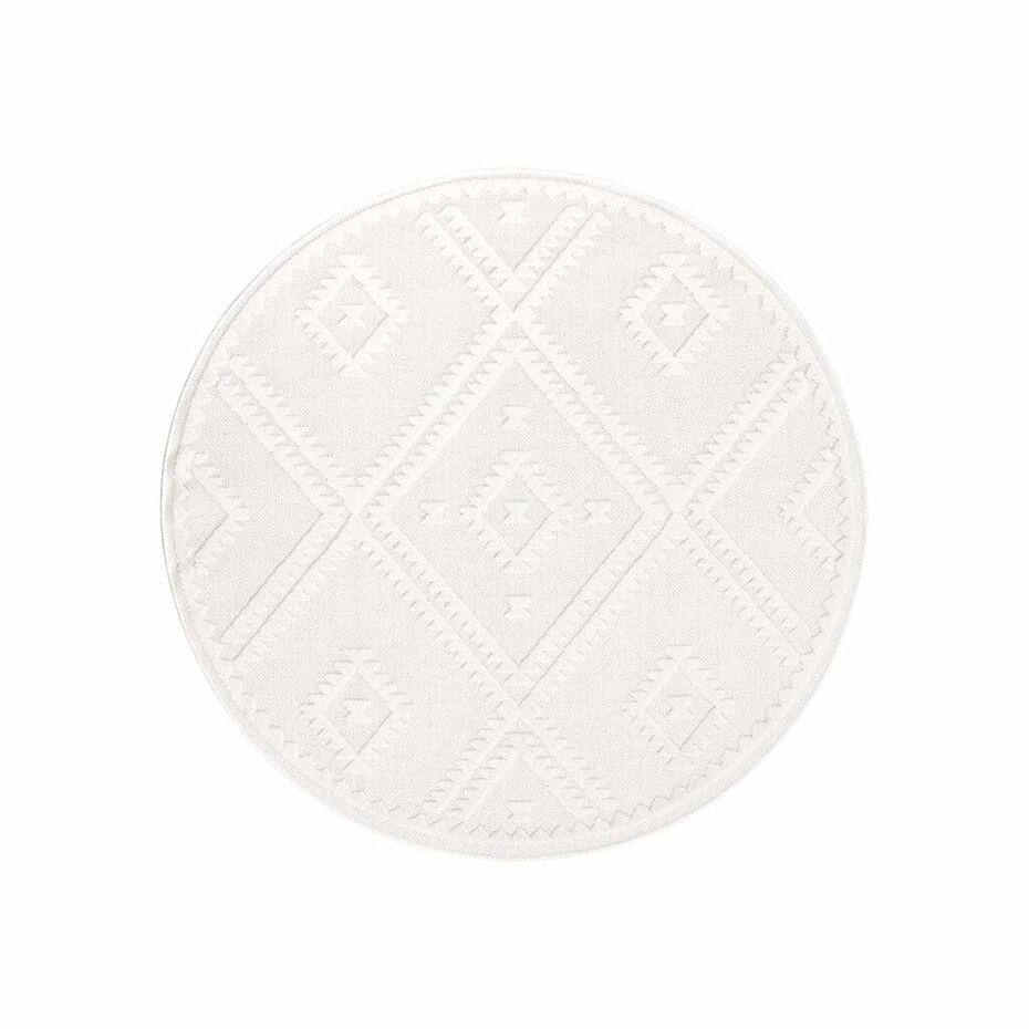 Caprenia Buitenkleed Geruit Crème vloerkleed - Indoor & Outdoor