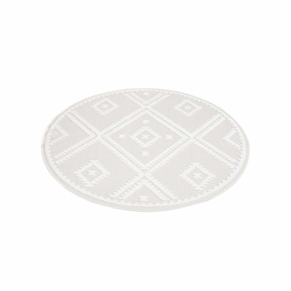 Caprenia Buitenkleed Geruit Crème vloerkleed - Indoor & Outdoor
