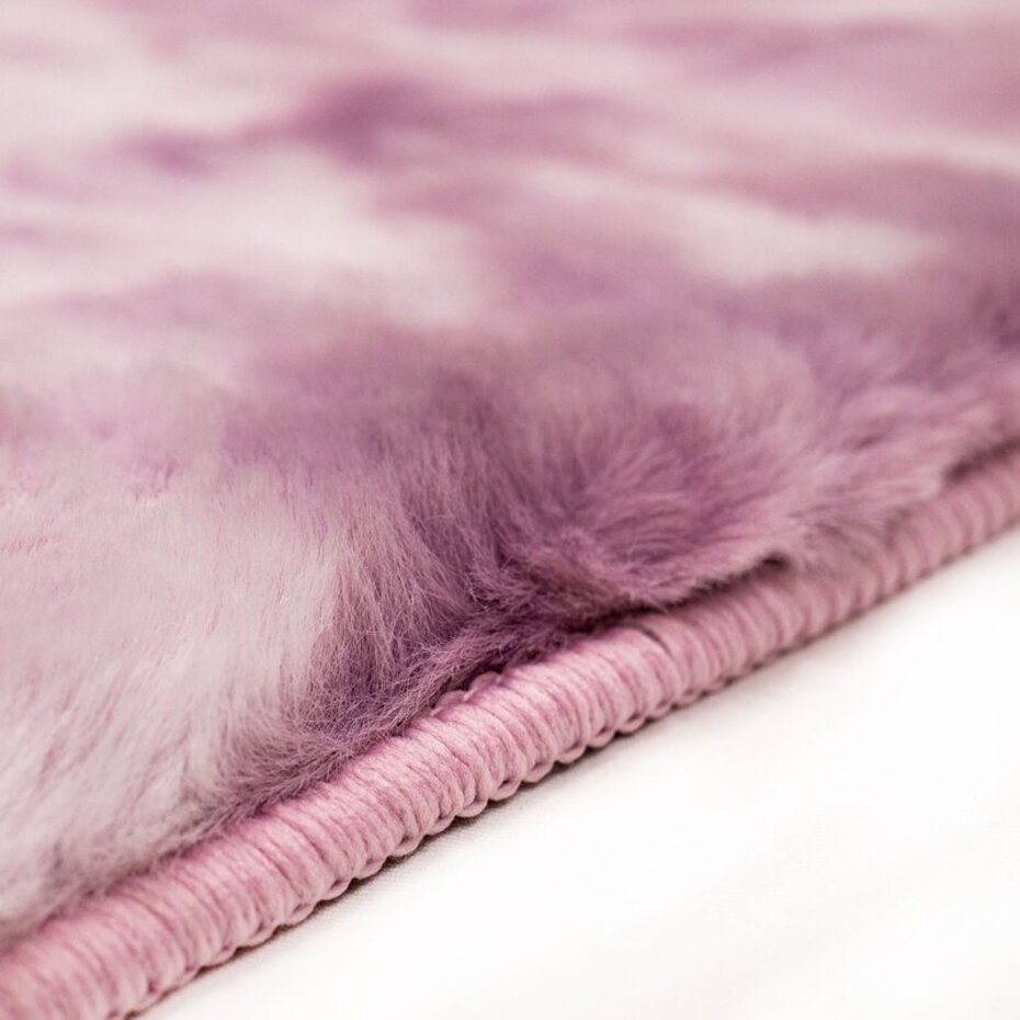 Cane Hoogpolig Roze vloerkleed - Fluffy Tie Dye Look