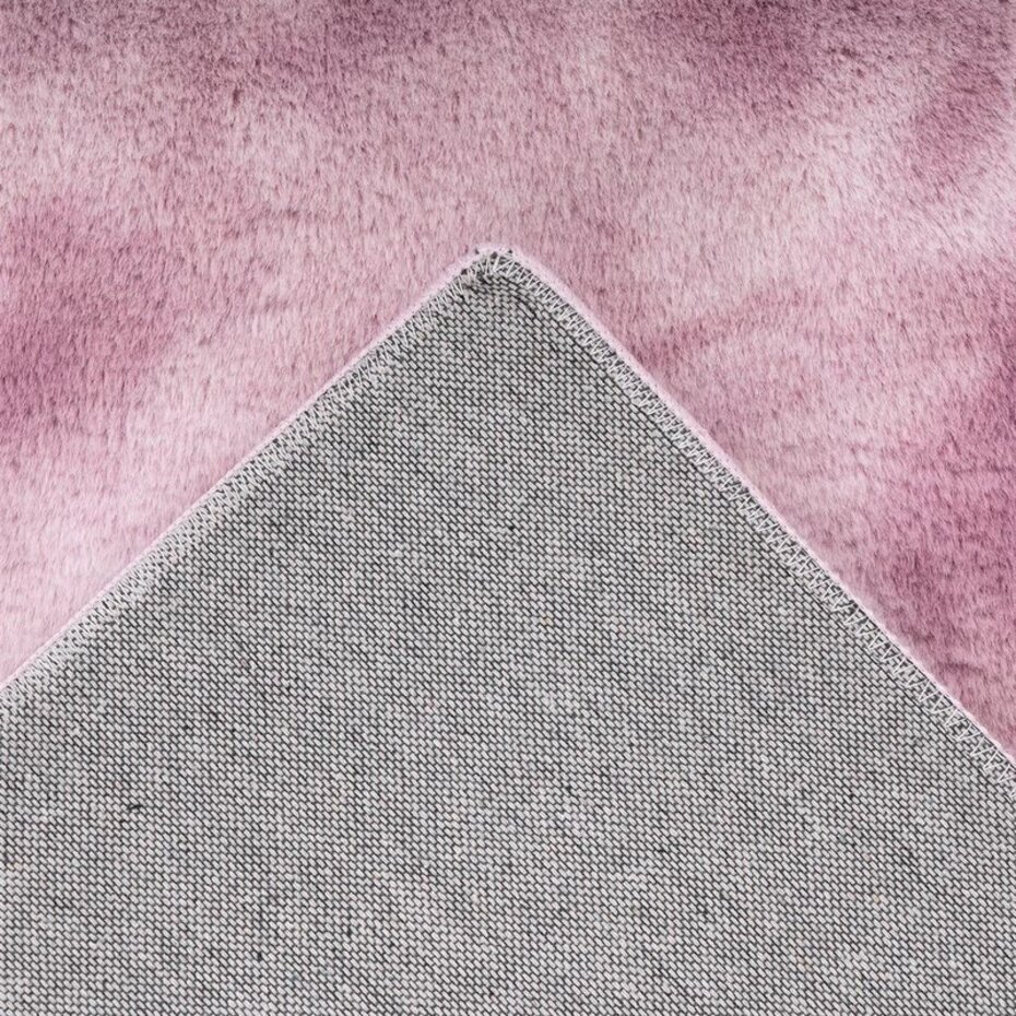 Cane Hoogpolig Roze vloerkleed - Fluffy Tie Dye Look