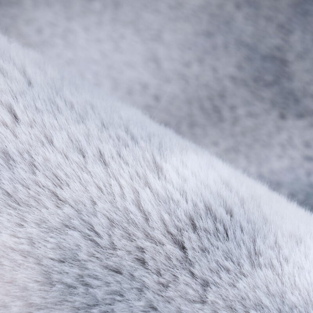 Cane Hoogpolig Grijs vloerkleed - Fluffy Tie Dye Look