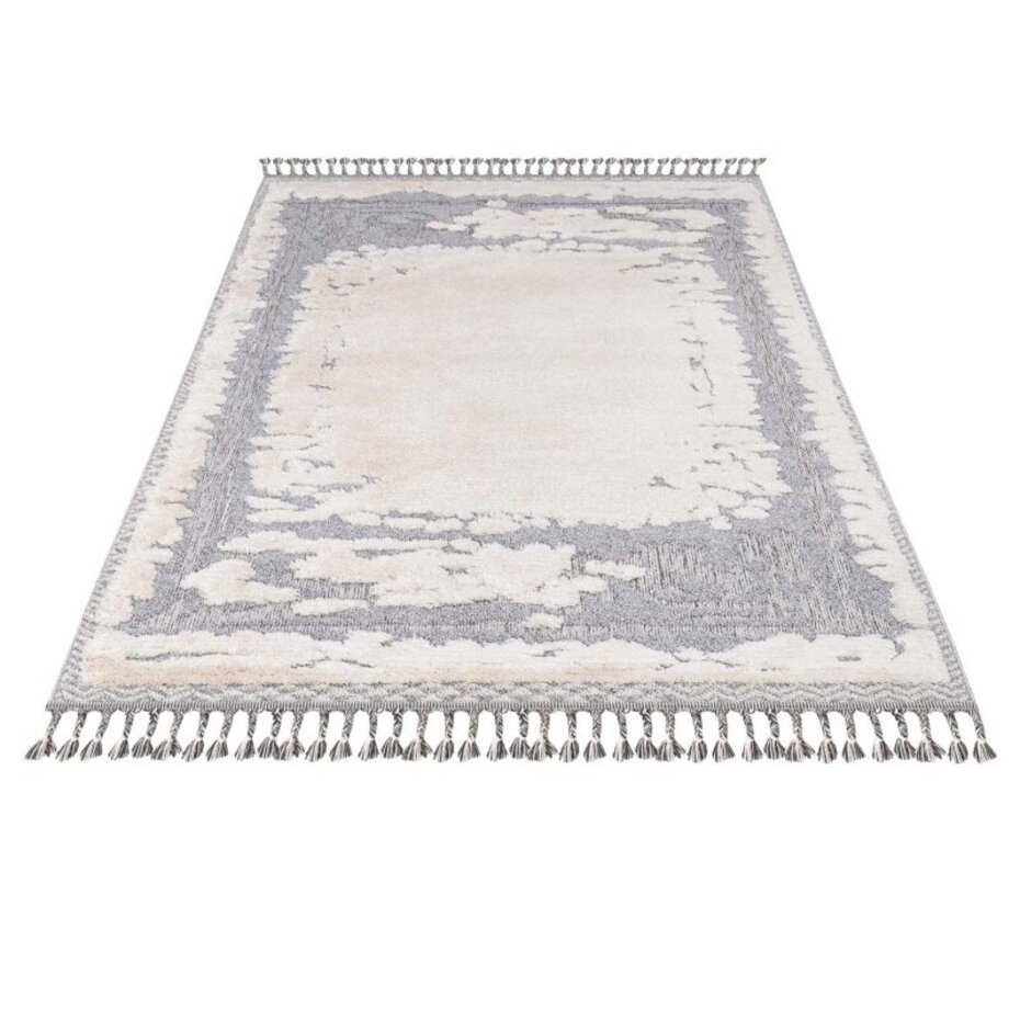Amida Boho Style Grijs / Crème vloerkleed - Kader