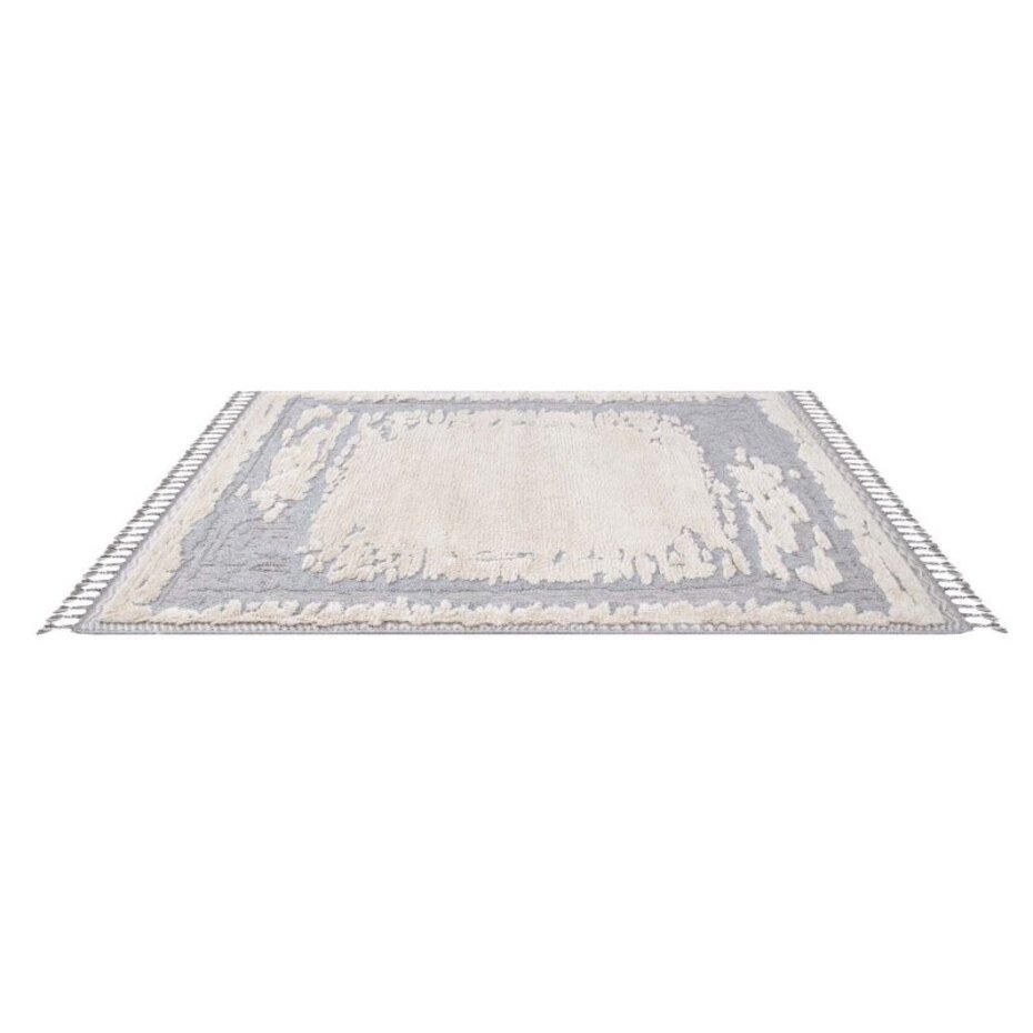 Amida Boho Style Grijs / Crème vloerkleed - Kader