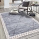 Amida Boho Style Grijs / Crème vloerkleed - Geruit Amida Boho Style Grijs / Crème vloerkleed - Geruit