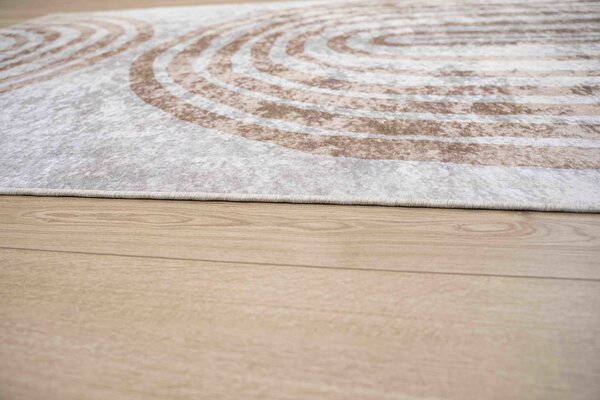 Modern Abstract Japandisch vloerkleed - Ruby Wasbaar - Beige