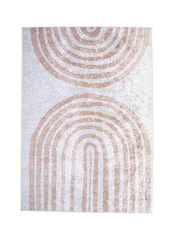 Modern Abstract Japandisch vloerkleed - Ruby Wasbaar - Beige