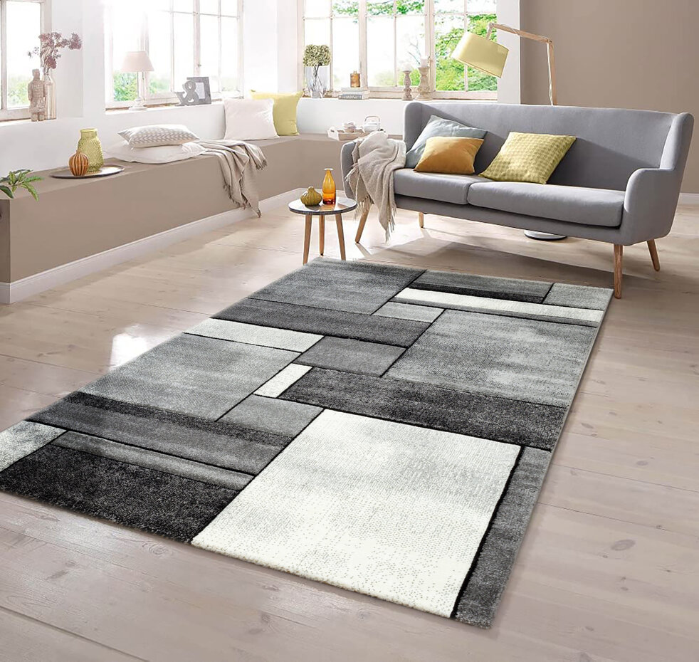 Kristal Modern grijs vloerkleed