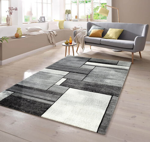 Kristal Modern grijs vloerkleed