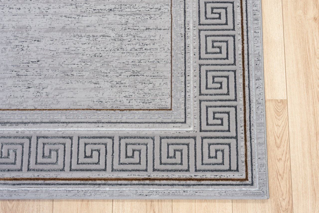 Minye Modern Grijs vloerkleed - Romeins Motief