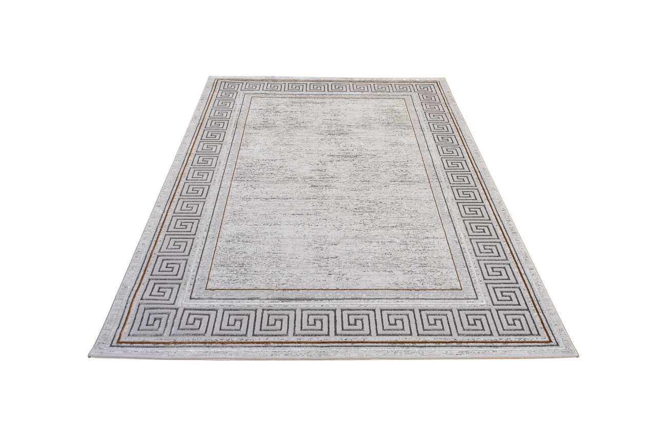 Minye Modern Grijs vloerkleed - Romeins Motief