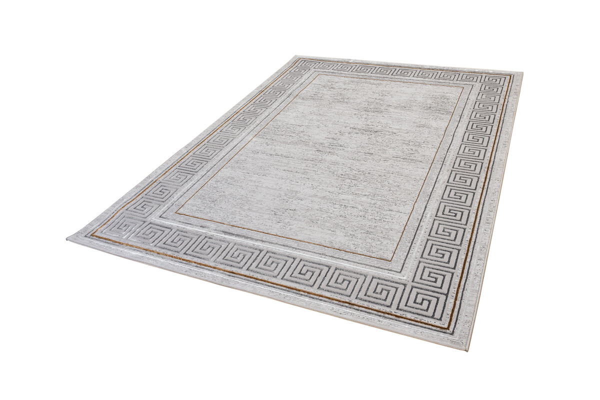 Minye Modern Grijs vloerkleed - Romeins Motief