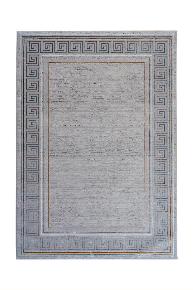 Minye Modern Grijs vloerkleed - Romeins Motief