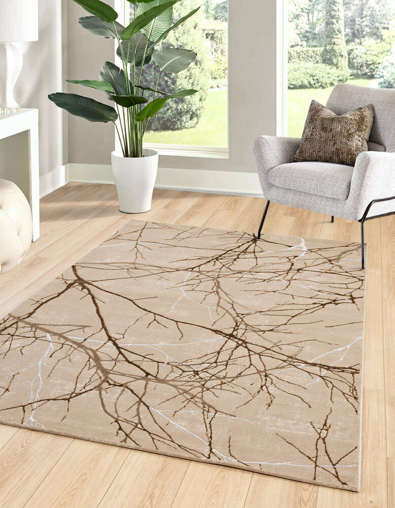 Minye Modern Beige Taupe vloerkleed - Designer Minye Modern Beige Taupe vloerkleed - Designer