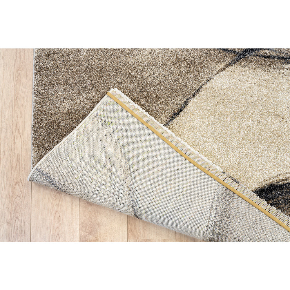 Flycarpets NIDA MODERN DESIGNER BEIGE GRIJS VLOERKLEED