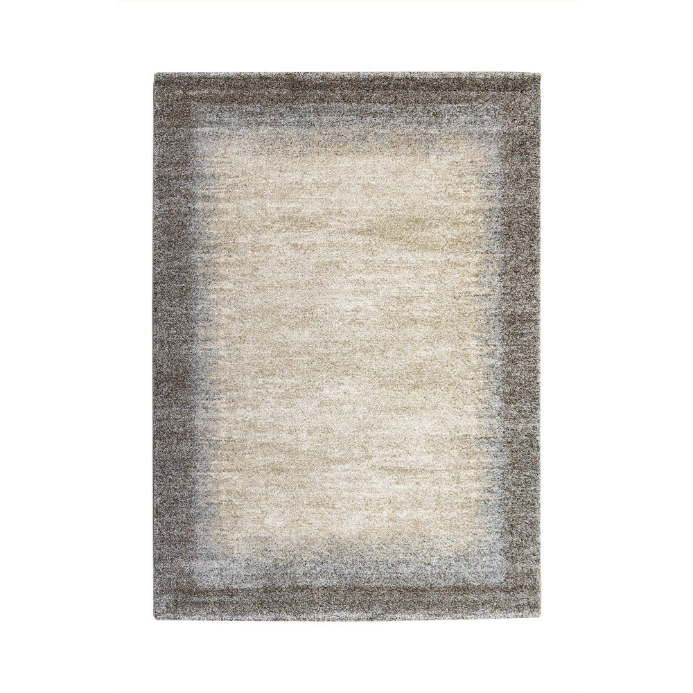 Flycarpets NIDA MODERN BRUIN / BEIGE VLOERKLEED LIJSTMOTIEF