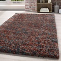 Hoogpolig vloerkleed - Lorium gemêleerd Terra/Blauw/Beige
