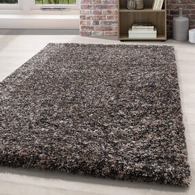 Hoogpolig vloerkleed - Lorium gemêleerd Taupe/Grijs/Beige