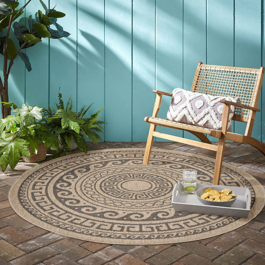 Summit Indoor & Outdoor Beige / Zwart Rond