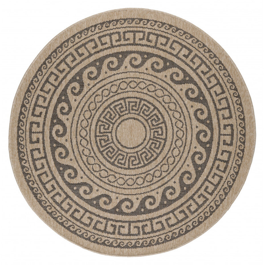 Summit Indoor & Outdoor Beige / Zwart Rond