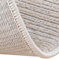 ELEGANZA VLOERKLEED GESTREEPT MODERN LAAGPOLIG - BEIGE / GRIJS