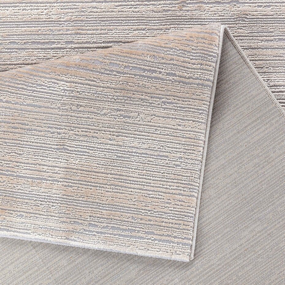 Eleganza vloerkleed - Gestreept Modern Laagpolig - Beige / Grijs Eleganza vloerkleed - Gestreept Modern Laagpolig - Beige / Grijs