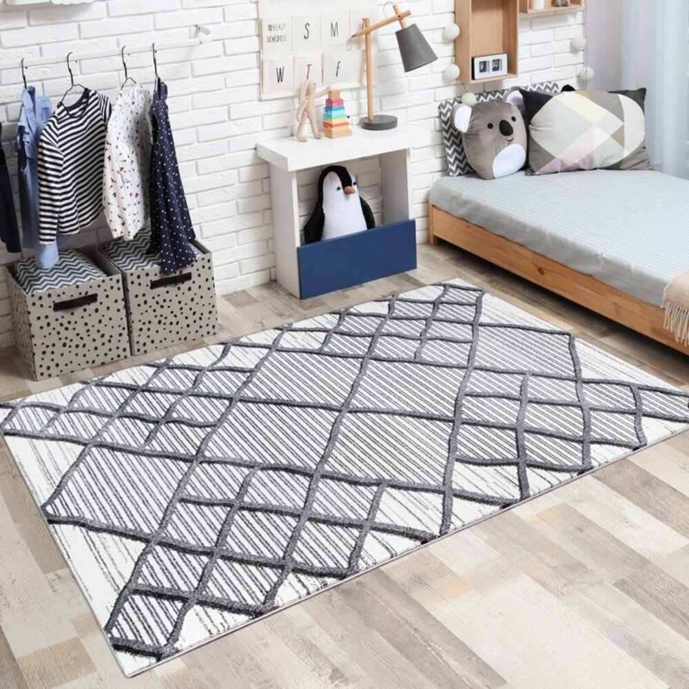 Dertona Modern Grijs vloerkleed - Tienerkamer Dertona Modern Grijs vloerkleed - Tienerkamer