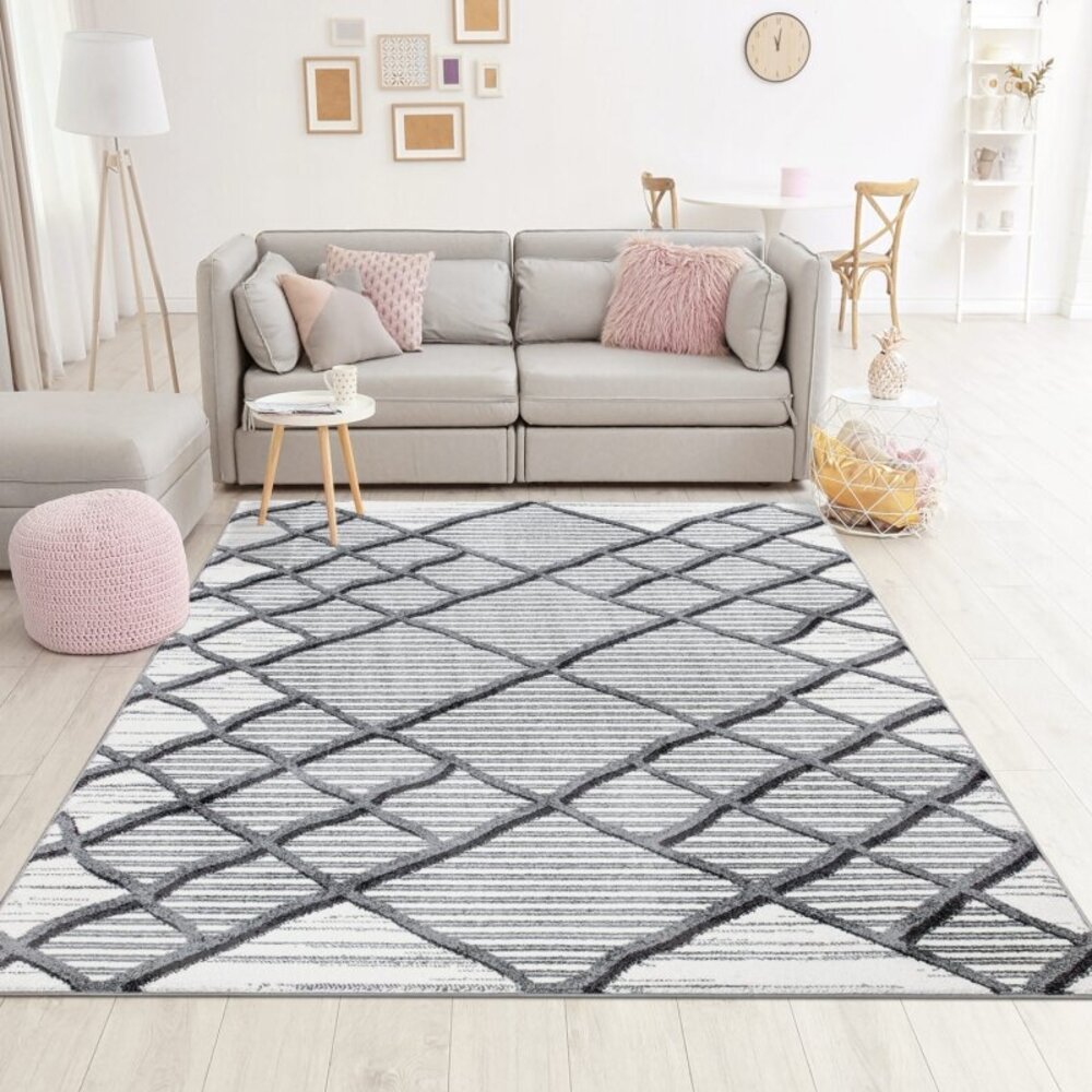 Dertona Modern Grijs vloerkleed - Tienerkamer Dertona Modern Grijs vloerkleed - Tienerkamer