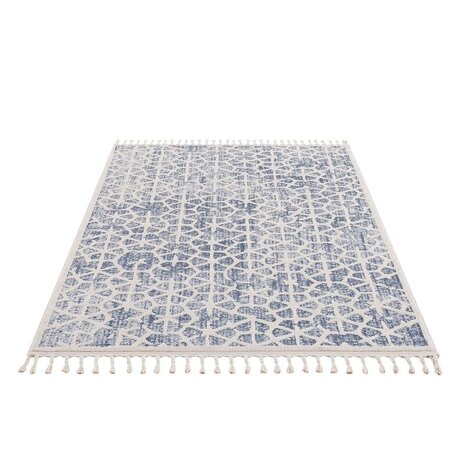 Felta Modern Blauw vloerkleed - Laagpolig