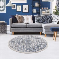 FELTA MODERN BLAUW VLOERKLEED LAAGPOLIG