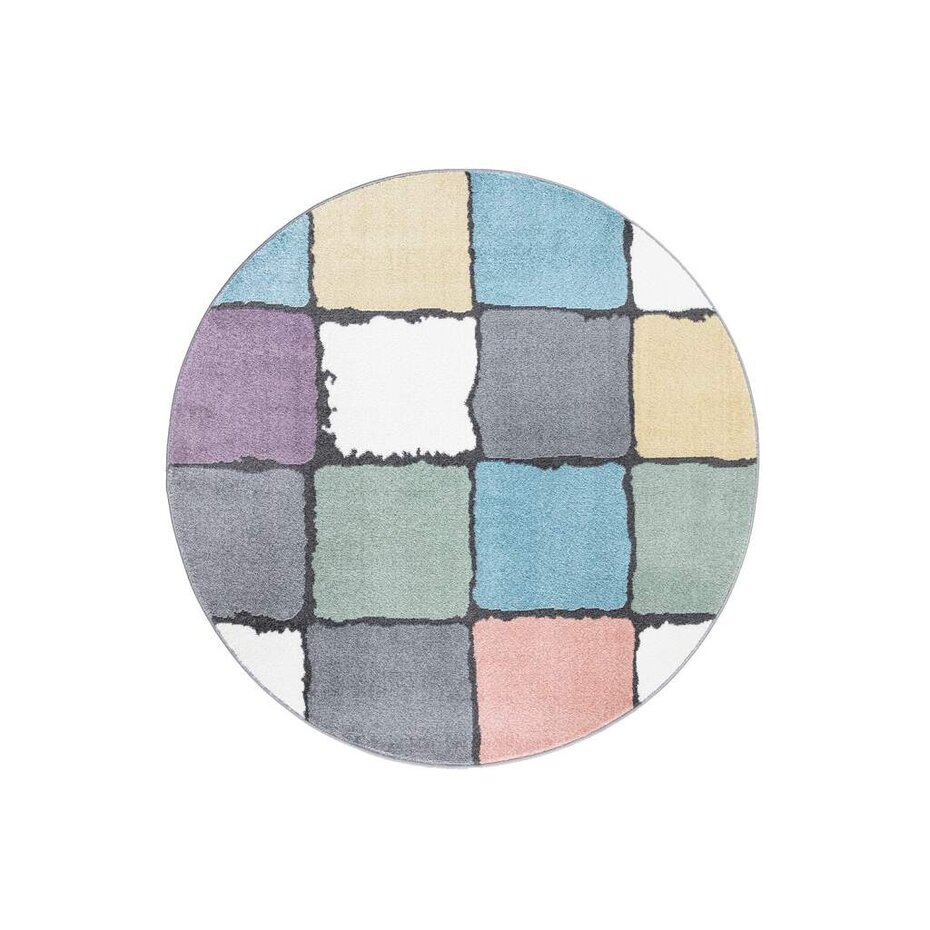 Dertona Modern Multi vloerkleed - Tienerkamer Geblokt