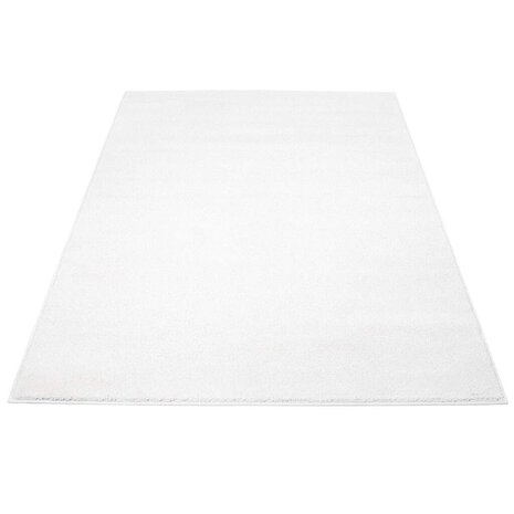 Felta Modern Wit vloerkleed - Effen / Laagpolig