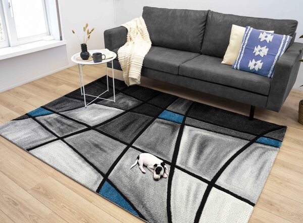 Modern vloerkleed - Kristal Blauw
