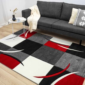 Kristal Modern Rood vloerkleed Kristal Modern Rood vloerkleed