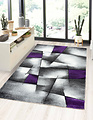 Kristal Modern Paars vloerkleed